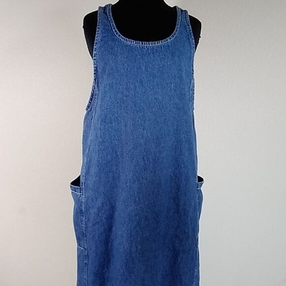 VTG MATCH MADE IN U.S.A WOMEN DENIM DRESS SIZE M - Picture 6 of 16